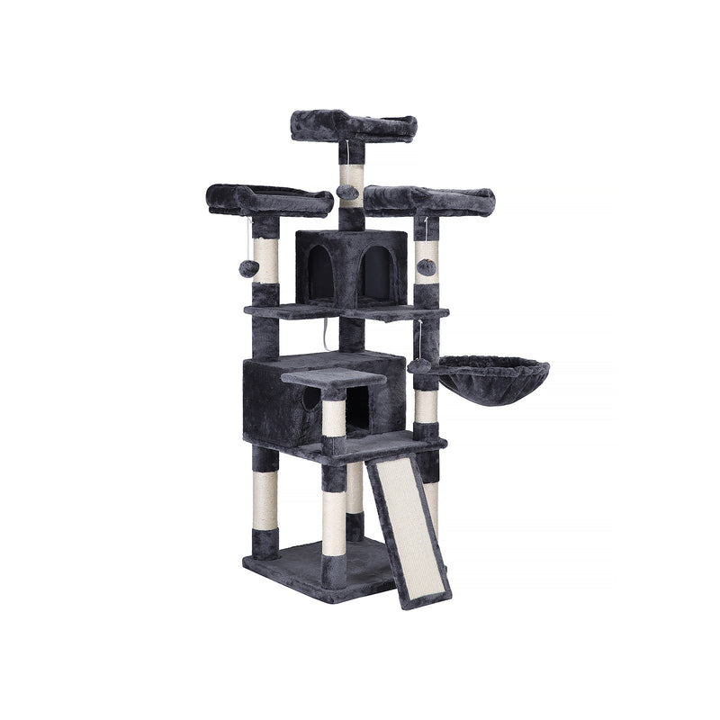 Playground com Placa de Arranhar 1,45 m – Cinza Moderno