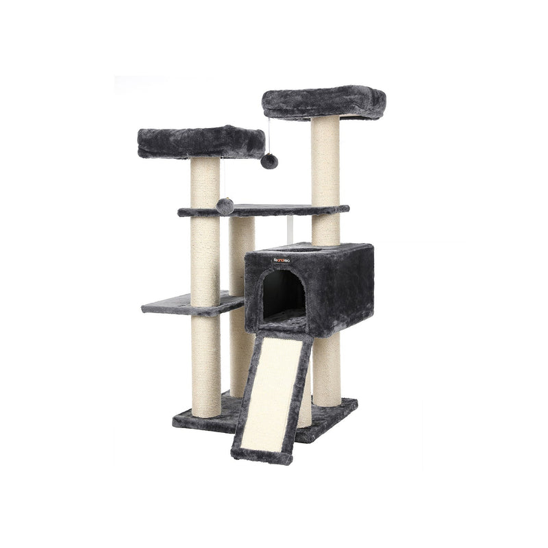 Arranhador 1,25 m com Placa de Arranhar e Base Reforçada