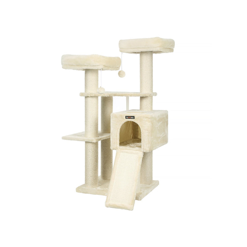 Arranhador 1,25 m com Placa de Arranhar e Base Reforçada