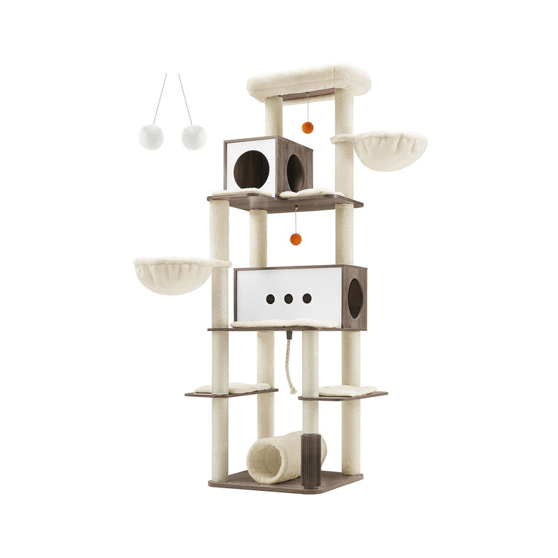 Arranhador com 2 Tocas e 2 Camas Suspensas